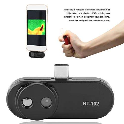 HT-102 Infrared Thermal Imaging Camera, Higher IR Resolution Android Thermal Camera, IR Thermal Imager Camera Phones Black 4