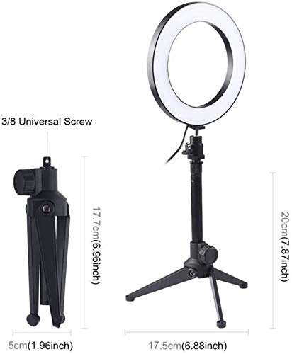 Hayfive Flashes Ring Light Bluetooth Selfie Stick Tripod with LED Ring Fill Light Color Temperature 48 LED Lights Selfie Stick (Color : As Show) Ringlight Flashes (Color : 12cm Set) 3