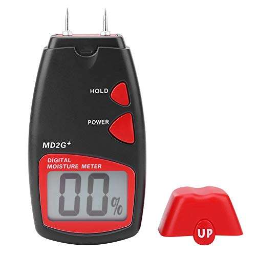 Moisture Meter, Walfront MD2G+ Handheld LCD Display Digital Moisture Meter Wood Bamboo Cotton Tobacco Paper Humidity Moisture Content Tester with 2 Replace Pin&Manual 4