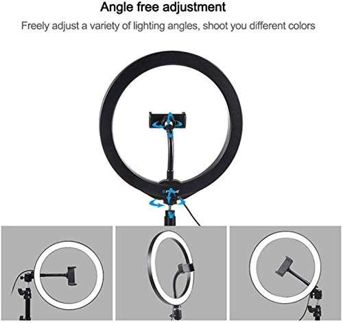 Hayfive Flashes Ring Light 12CM Video Light Dimmable LED Selfie Ring Lights USB Ring Lamp Photography Video Lights with Tripod Stand (Color : Ring LED Light) Ringlight Flashes (Color : 02) 4