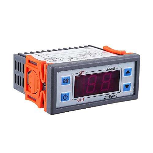 Bin Zhang XH-W2060 Embedded Digital Thermostat Cabinet Freezer Cold Storage Thermostat Temperature Controller Temperature Control (Size : DC24V) 3