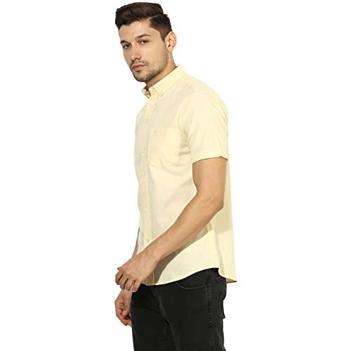 Red Tape Men's Plain Regular fit Casual Shirt (RSH6429A_Yellow L) 5