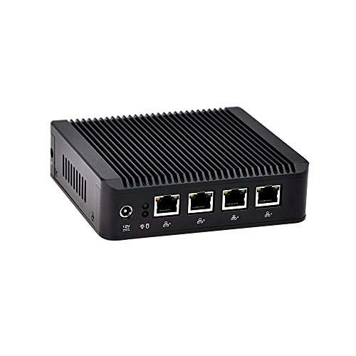 Kettop Firewall Router Hardware Mi19W with 2Gb Ddr3 Ram 32Gb Ssd, 4 Intel LAN Port, Vga, 4 USB Port, Intel Celeron J1900 Processor Quad Core 2 Ghz, Fanless Mini Pc J1900 3