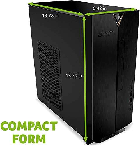 2020 Acer Aspire TC-885 Newest Desktop, 9th Gen Intel Core i5-9400 Upto 4.1GHz,DVD, 16GB DDR4, 512GB SSD + 1TB HDD, 802.11AC, USB 3.1 Type C, Windows 10 Home,Black w/Rock eDigital Accessories 4