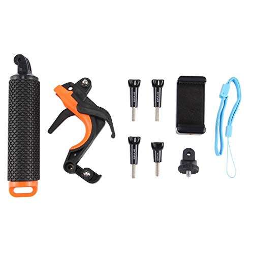 3 in 1 Pistol Trigger Set (Shutter Trigger + Phone Clamp + Floating Hand Grip Diving Buoyancy Stick) with Adjustable Anti-lost Strap & Screw & Tripod Adapter for iPhone, Galaxy, Sony, and other Smartp 5