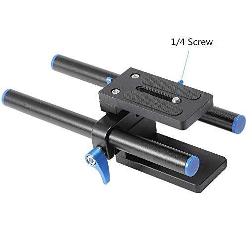 guizhoujiufu Camera Accessories Professional Aluminum Alloy 15mm Rail Rod Camera Track Slider Bracket with 1/4 Screw for DSLR Follow Focus Rig 6
