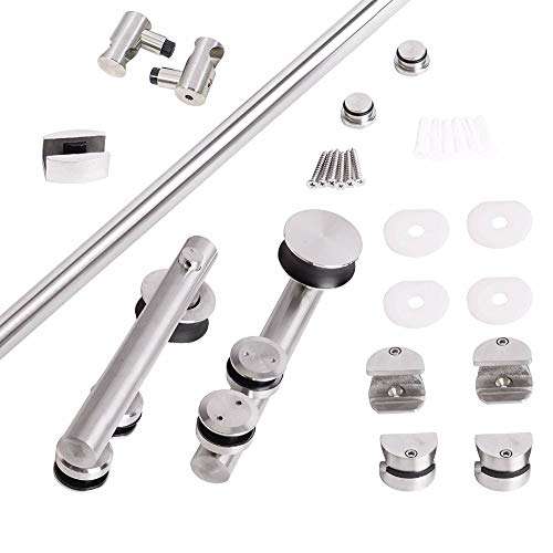 Stainless Steel Glass Sliding Door Hardware for Interior Doors - (Length: 6ft (1.83m)) 3