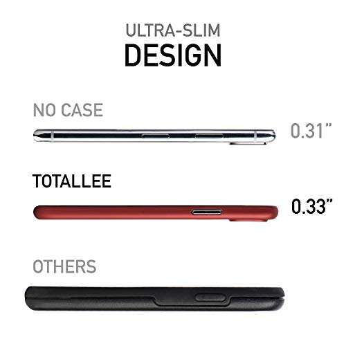 Thin iPhone Xs Max Case, Thinnest Cover Ultra Slim Minimal - for Apple iPhone Xs Max (2018) - totallee (Red) 5