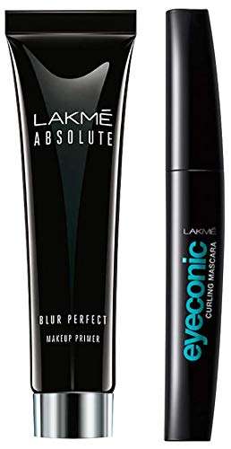 Lakmé Absolute Blur Perfect Makeup Primer, 30g And Lakmé Eyeconic Lash Curling Mascara, Black, 9ml 2