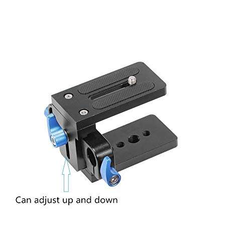 guizhoujiufu Camera Accessories Professional Aluminum Alloy 15mm Rail Rod Camera Track Slider Bracket with 1/4 Screw for DSLR Follow Focus Rig 3