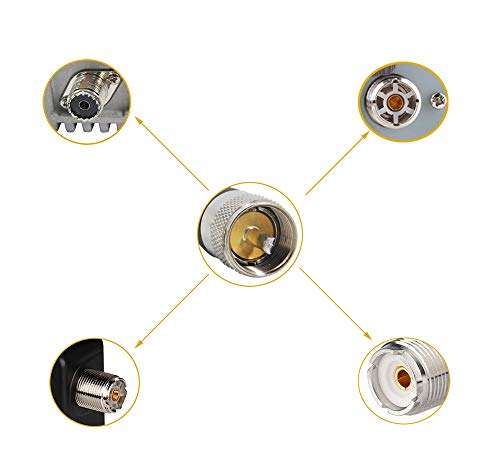 RedYutou RG58 cb Antenna cb Radio CB Coax Cable UHF PL259 Male to UHF PL259 Male (60cm) 6