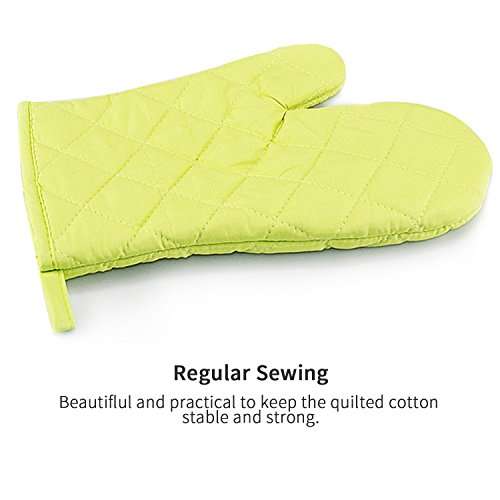 SAVORLIVING Cotton Oven Mitts Professional Baking Gloves Heat Resistant Protective Pot Holder Extra Thick for Kitchen Cooking, 1 Pair 4