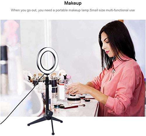 Hayfive Flashes Ring Light Bluetooth Selfie Stick Tripod with LED Ring Fill Light Color Temperature 48 LED Lights Selfie Stick (Color : As Show) Ringlight Flashes (Color : 12cm Set) 5