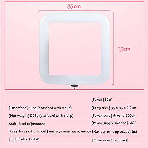 Led Ring Light with 3 Lights Mode Dimmable 3200k-6000k Camera with Stand Shooting for Smartphones for Video Makeup YouTube Live Streaming 6