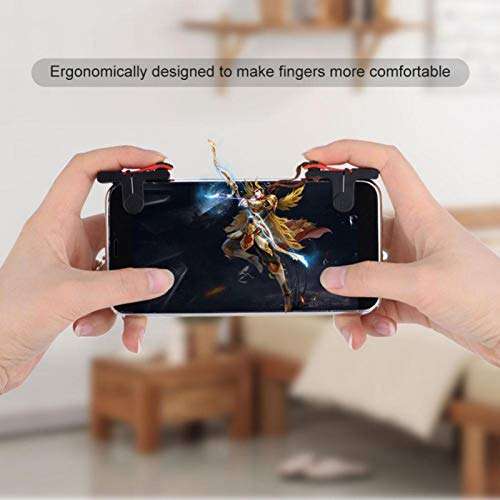 Not Easy to Break Flexible Tactility Button Handle Button Shooter Controller Durable Improve Shooting Speed No Vibration Comfortable for Phone Gaming 5
