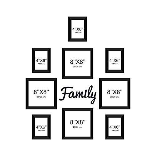 E Deals Set of 9 Collage Synthetic Framed with Acrylic Glass - self Installationá(8x8,4x6) Inches Photo Frames PF-193 6
