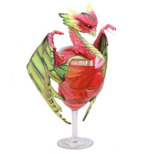 Pacific Giftware Liquor Daquiri Winged Dragon in Cup Resin Figurine by Stanley Morrison 4