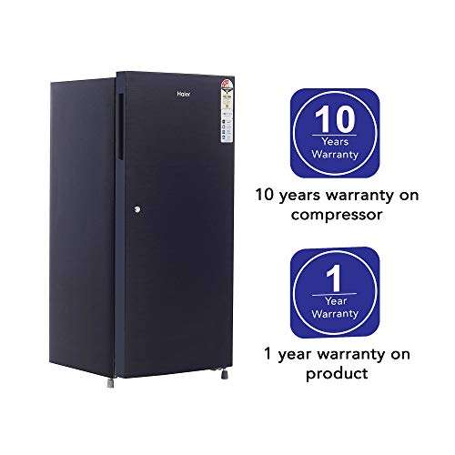 Haier 195 L 3 Star Direct Cool Single Door Refrigerator (Black Brushline) 5