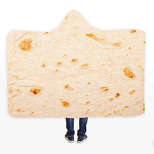 Cozy Printed Winter Warm Bath Cloak Flannel Double Layer Wearable Children Adult Pancake Hooded Blanket Warm ( Color : 3 , Size : 130150 ) 6