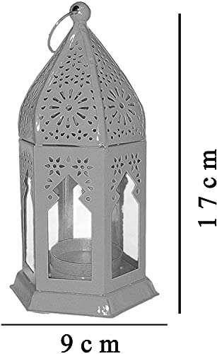 Imrab Creations Decorative Moksha Hanging Lantern | Laltern | Laltain Lamp with Tealight Candle Holder (Red, Set of 6, Combo) 6