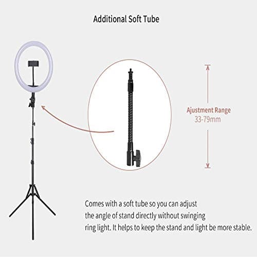 Led Ring Light Kit with Tripod Stand Mobile Phone Live Ring Light for Live Streaming, Makeup, Selfie Photography,Phone Video Shooting,Vlog 4