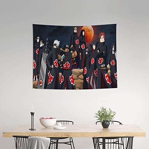 Japanese Anime Tapestry Red Cloud Wall Hanging Tapestry 60"x 51" 3D Printing Wall Tapestry Great Gifts for Anime Fans Anime Characters Wall Blanket for Home Bedroom Living Room Decor 6