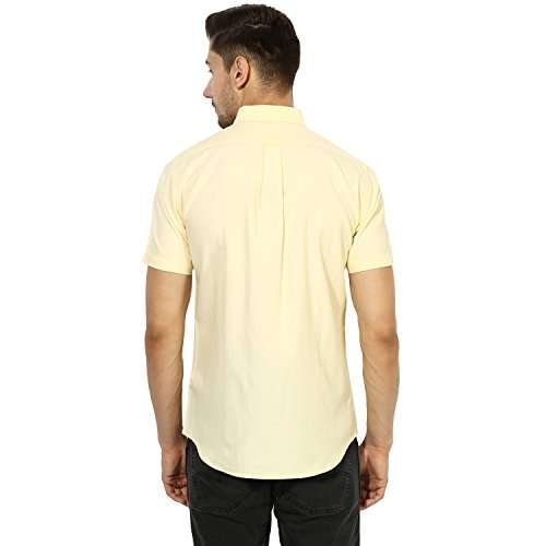 Red Tape Men's Plain Regular fit Casual Shirt (RSH6429A_Yellow L) 4