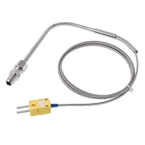 YEZIL Pet Heater Thermocouple Temperature Controller Tools 0-1250C Exhaust Gas Temp Sensor Probe Connector with Exposed Tip 5