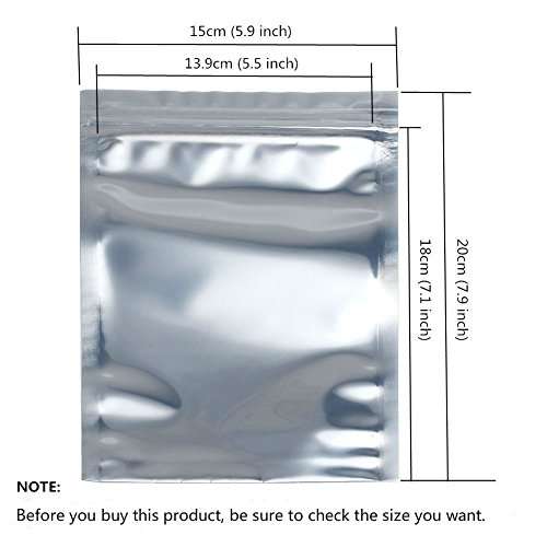 ANYQOO 50pcs Premium Antistatic Resealable Bag Anti Static Bag for SSD HDD and Other Electronic Devices (50pcs 15X20cm/5.9X7.9inches) 5