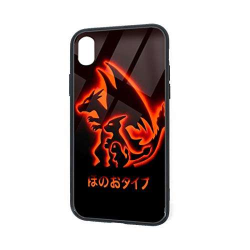 Fire Charizard Mobile Phone Case (for iPhone Xr Series) TPU Softened Tempered Glass Cover Skin Protective Phone Complete Protective Cover 2