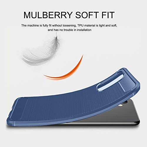 PULEN for Samsung Galaxy A32 4G Case with 1 Pack Screen Protector,Shock Absorption Flexible TPU Rubber Protective Cover - Blue 4