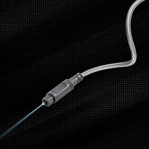 Digital Optical Audio Cable Toslink Ultra Durable Nylon Braided Jacket Slim Flexible Fiber Optic Cord for Home Theater, Sound bar,TV,PS4,Xbox (6.6ft/2m Grey) 5