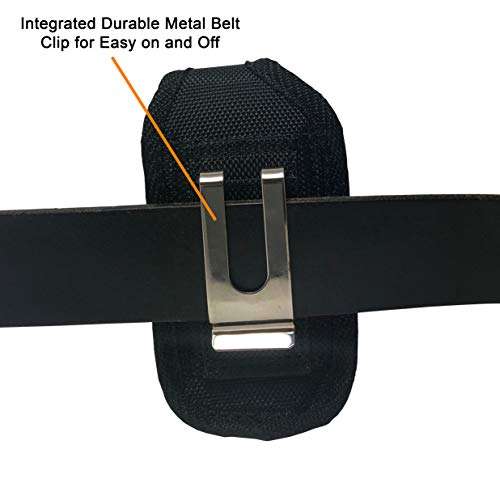 Agoz Zebra Symbol CS4070 CS3000 EC30 Companion Scanner, Pocket Barcode Scanner Holster, Handheld Mobile Computer Carrying Case, Heavy Duty Rugged Vertical Pouch Cover with Strong Metal Clip Belt Loops 6