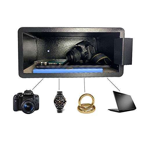 lqgpsx Electronic Security Safe Box, Indoor All Steel Safety Electronic Large Capacity Home Office Money Documents Gun Cash Deposit Hotel, Black 4