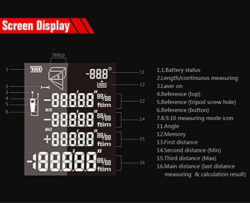 DJG One-Button High-Precision Precision Pro Golf, Miseey 50M 70M 100M Rechargeable Range Finder Range Finder Angle Tool Diastimeter Red,50m 3