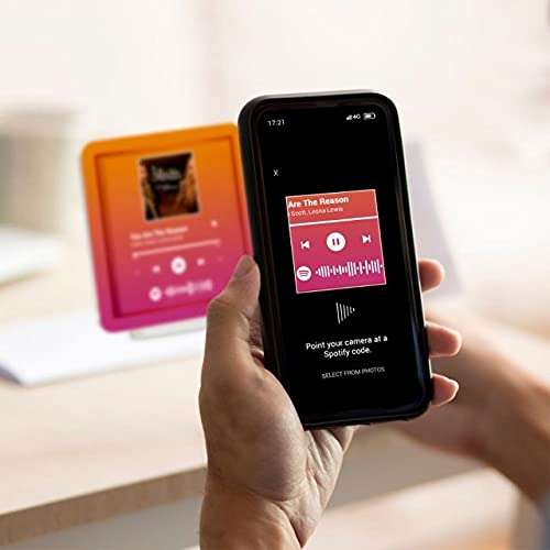 Giftcart Personalised Spotify Favourite Song Plaque Pink |Music Photo Plaque Scan Photo Spotify Plexiglas Personalized Song Album Display Gift 5