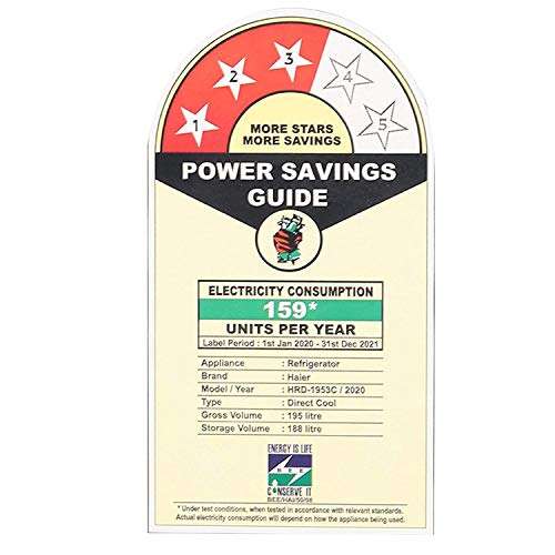 Haier 195 L 3 Star Direct Cool Single Door Refrigerator (Black Brushline) 3