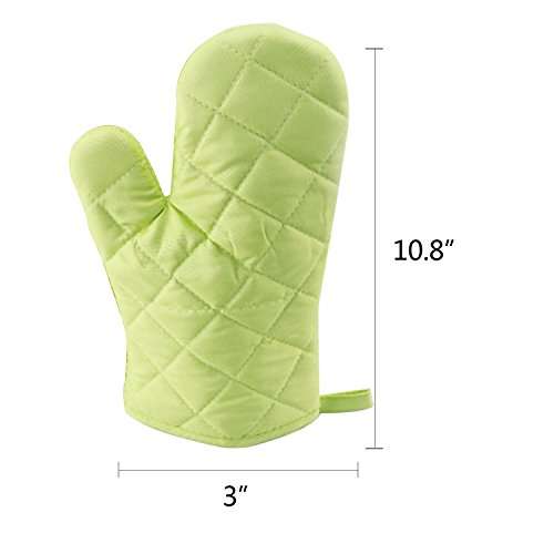 SAVORLIVING Cotton Oven Mitts Professional Baking Gloves Heat Resistant Protective Pot Holder Extra Thick for Kitchen Cooking, 1 Pair 3