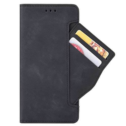 HualuBro Samsung Galaxy A21S Case, Magnetic Full Body Protection Shockproof Flip Leather Wallet Case Cover with Card Slot Holder for Samsung Galaxy A21S Phone Case (Black) 4