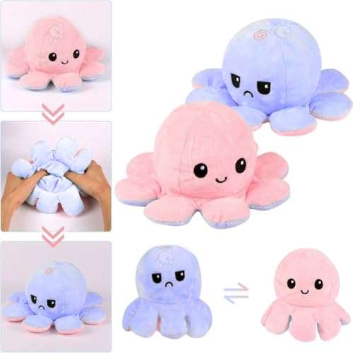 Storio Toy Octopus Plushie Reversible Soft Toys for Kids | Plush Soft Toys for Baby Boys and Girls| Best Gift | Octopus Soft Toy for Kids (Multicolor) 4