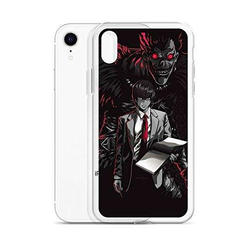 Gryss Compatible with iPhone XR Case Death Note Light Kira Yagami Headshot Portait Japanese Mystery Manga Pure Clear Phone Cases Cover 3