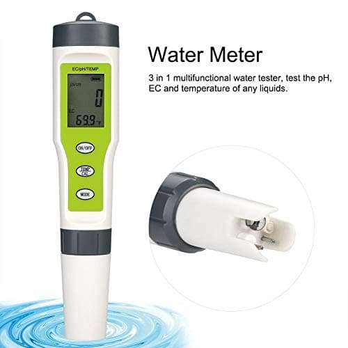 Portable Digital PH Meter, EC PH Temp 3 in 1 Testing Meter, Indoor Outdoor Water Quality Tester Purity Test Pen for Aquariums, Spas, Swimming Pools, Etc 6
