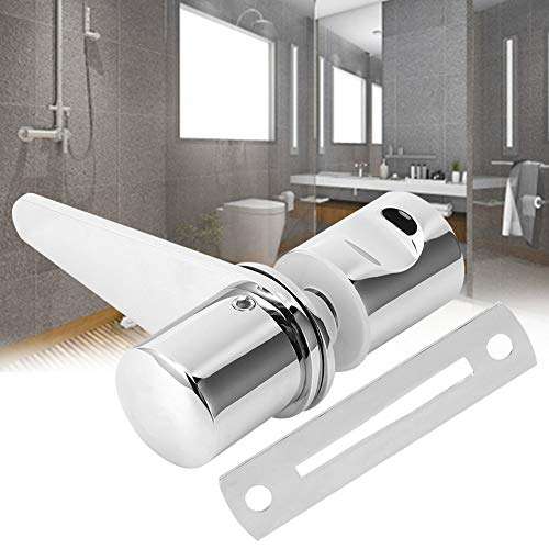 Glass Door Bolt, Practical and Sturdy Glass Door Latch, Simple to Install Copper + 304 Stainless Steel Household Supplies for Bathroom Doors Glass Doors 6