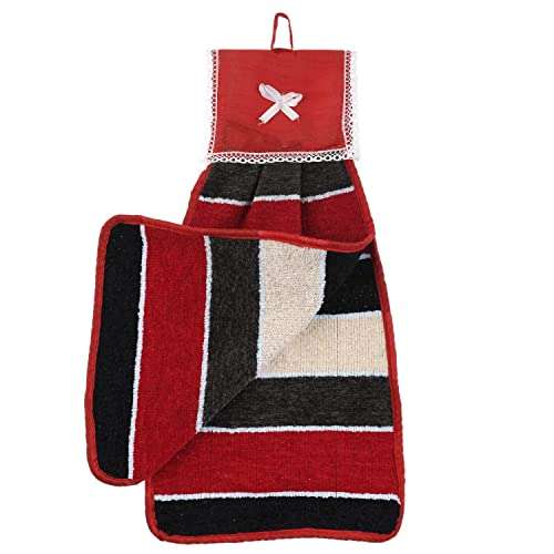 Keshav Industries Hanging Cotton 2 Pieces Cotton Washbasin Napkin/Hand Towel for Kitchen and Bathroom (Multi)-KTOP68 5