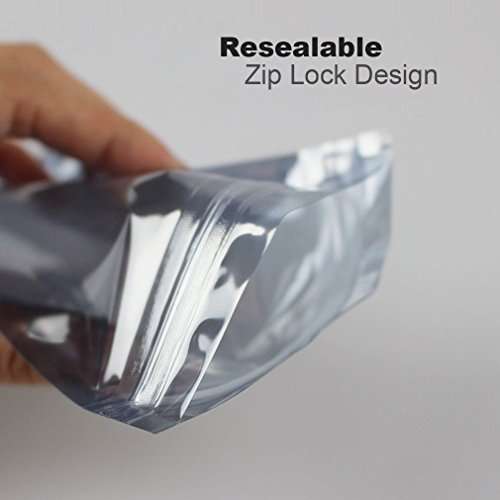 ANYQOO 50pcs Premium Antistatic Resealable Bag Anti Static Bag for SSD HDD and Other Electronic Devices (50pcs 15X20cm/5.9X7.9inches) 3