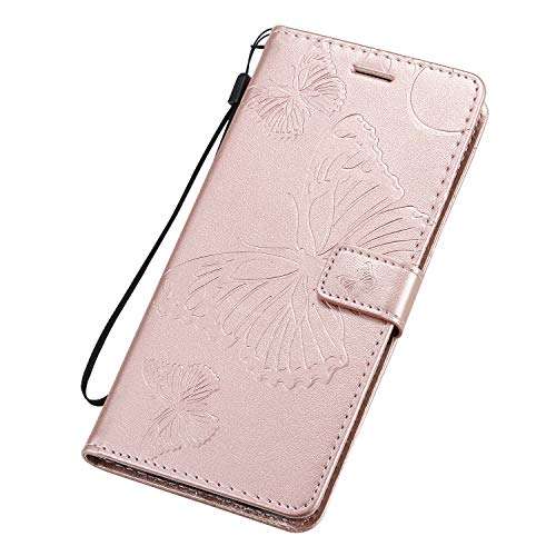 SHHIIA Samsung Galaxy A01 Wallet Case,with High-Grade PU Leather Trendy Style Flip Wallet[ Shockproof TPU Interior Shell ] Phone Case Compatible with Samsung Galaxy A01,Rose Gold 3