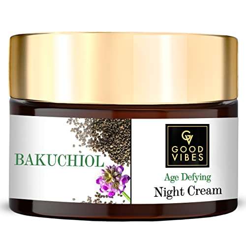 Good Vibes Bakuchiol Age Defying Night Cream, 50 g Natural Retinol, Anti-Aging, Wrinkle Control Face Moisturizer With Shea Butter, Vegan, No Parabens, Mineral Oils, Sulphates, Animal Testing 2