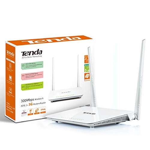 Tenda D303 Wireless N300 ADSL2+/3G Modem Router (All in One),White 6