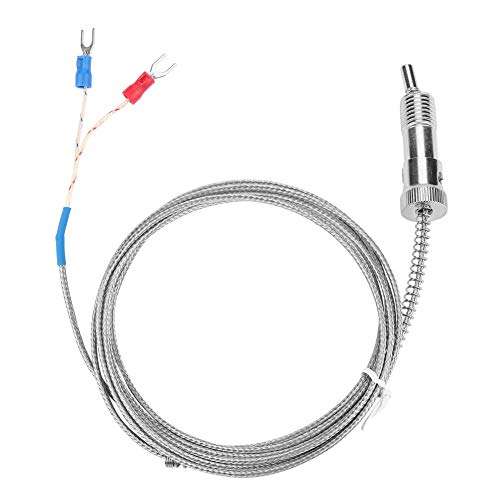 Boaby Thermocouple Bayonet Compression Spring Type K Thermocouple Temperature Sensor Wire 0-400?(5M) 6