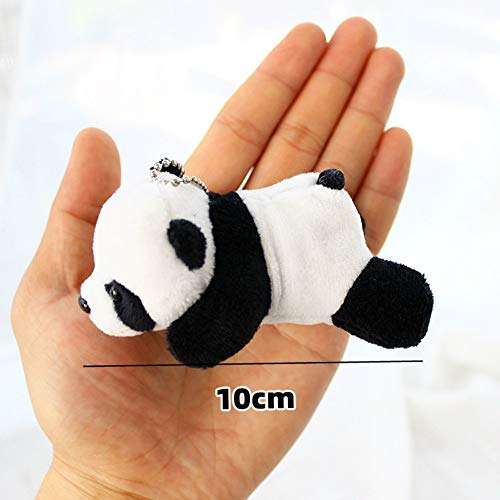 Oyov2L Keychain Pendant Cute Plush Toy Little Panda Hanging Keychain Key Holder Pendant Bag Ornament Plush Toys Christmas Decor Black White One Size 5